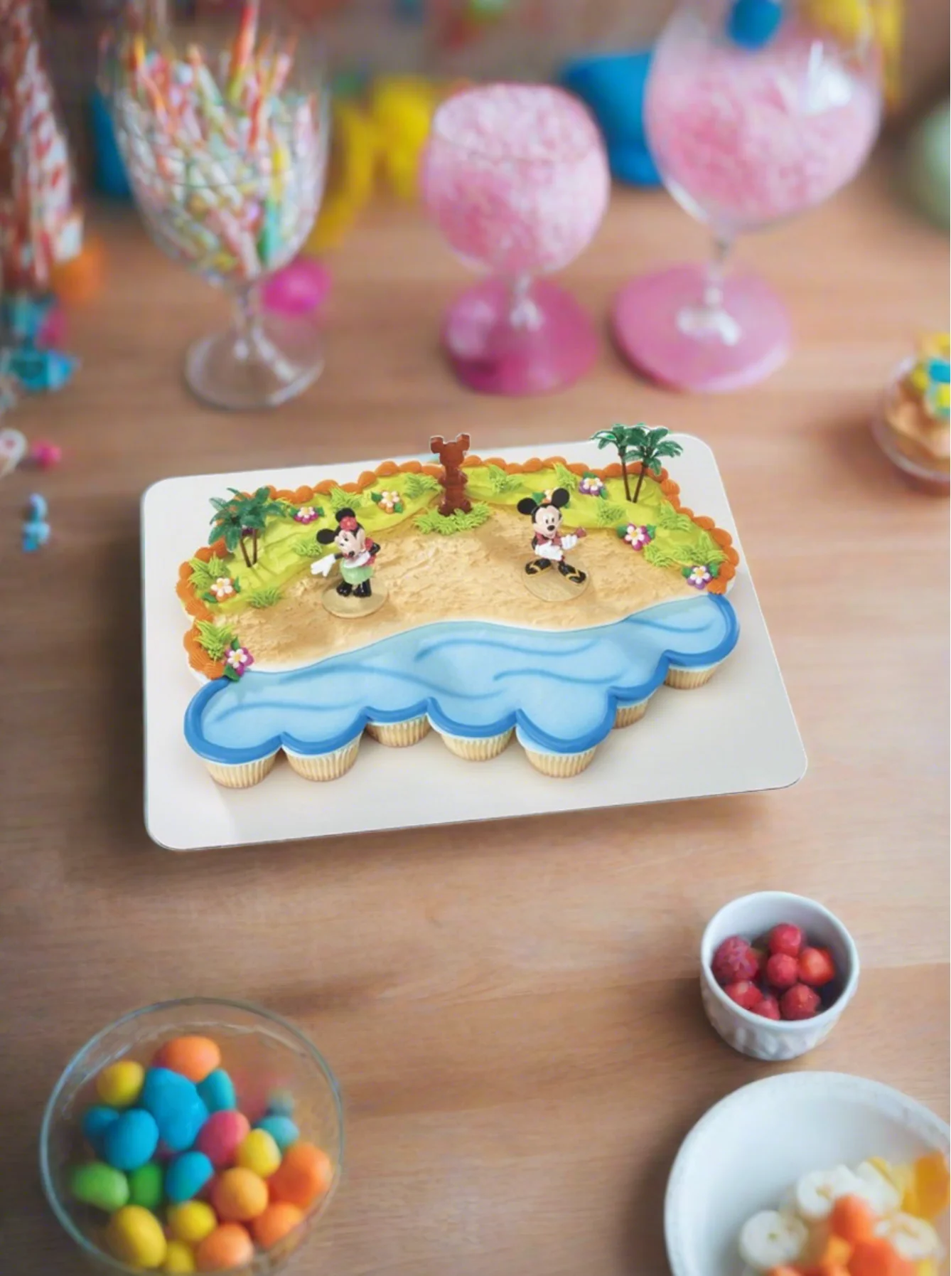 Mickey Mouse & Friends Luau Party Cupcakes - Image 3