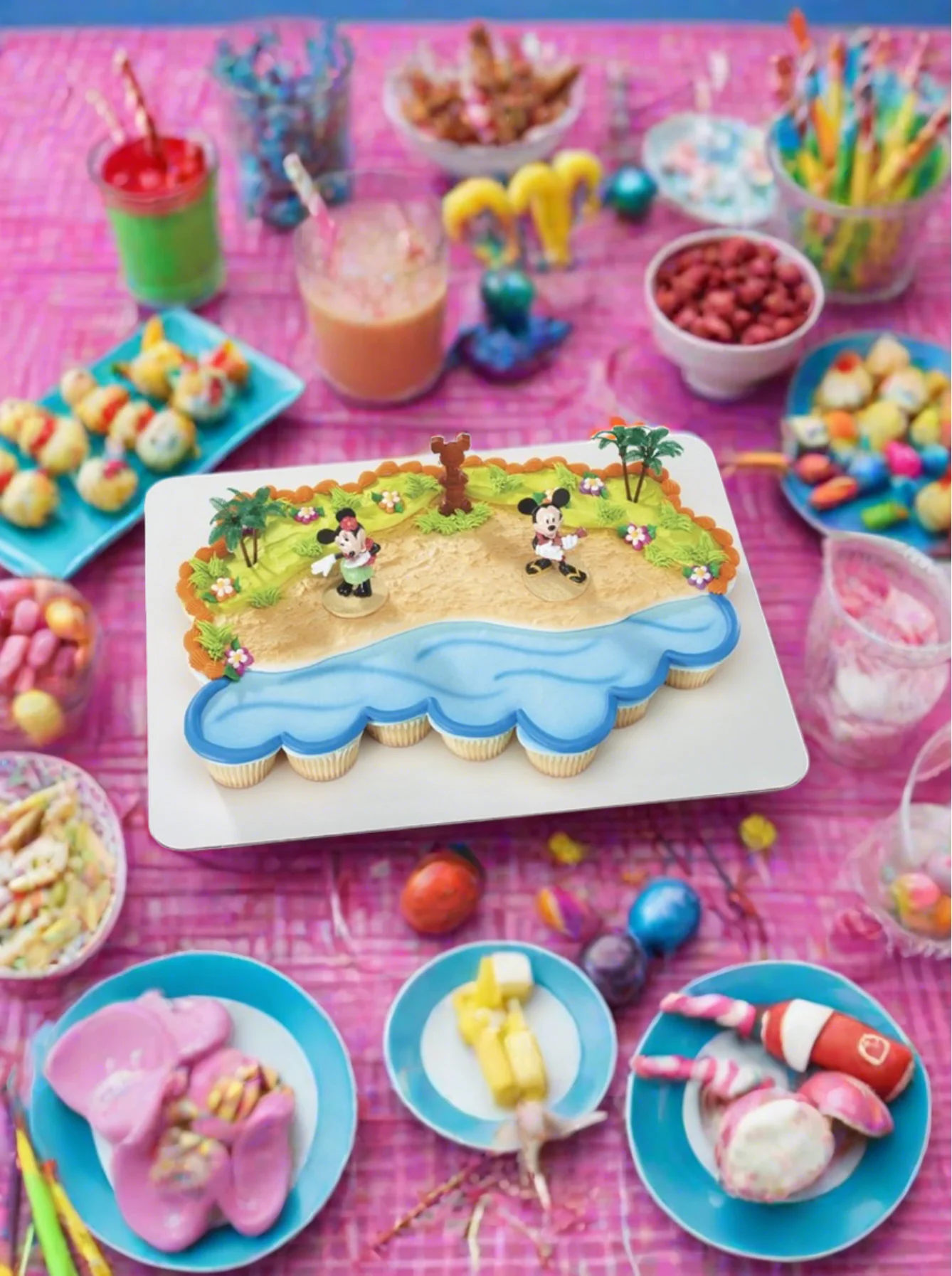 Mickey Mouse & Friends Luau Party Cupcakes - Image 5