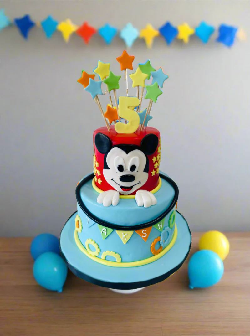 Mickey Mouse Stars Tiered Cake - Image 3