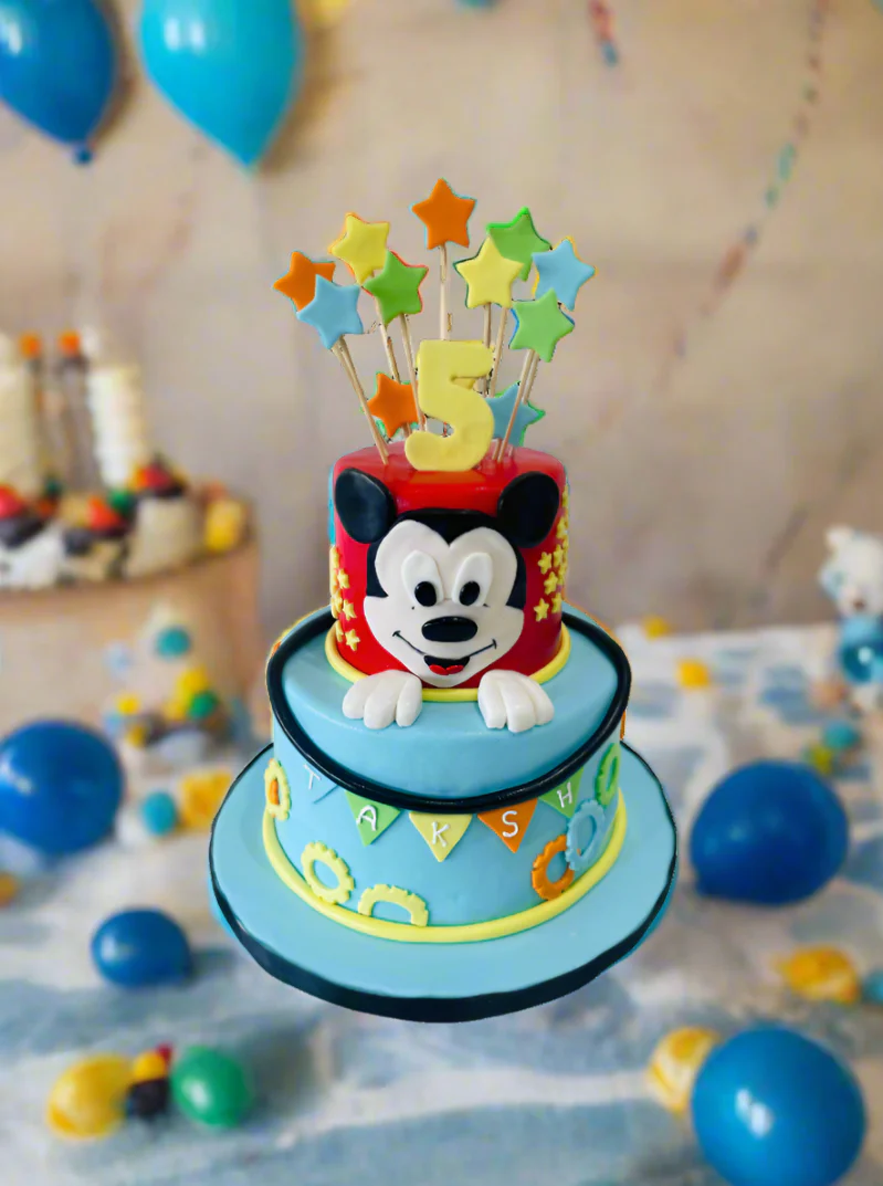 Mickey Mouse Stars Tiered Cake - Image 4