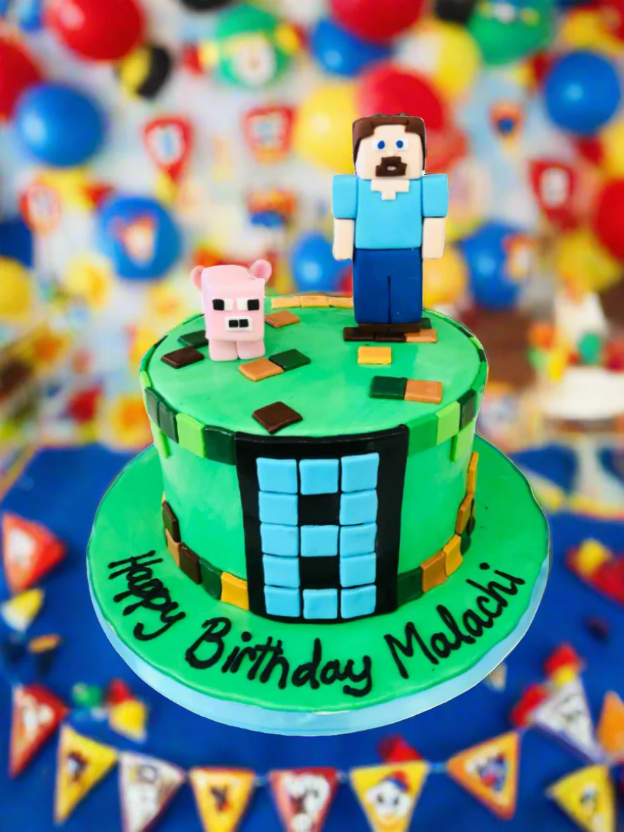 Minecraft Fondant Birthday Cake - Image 2