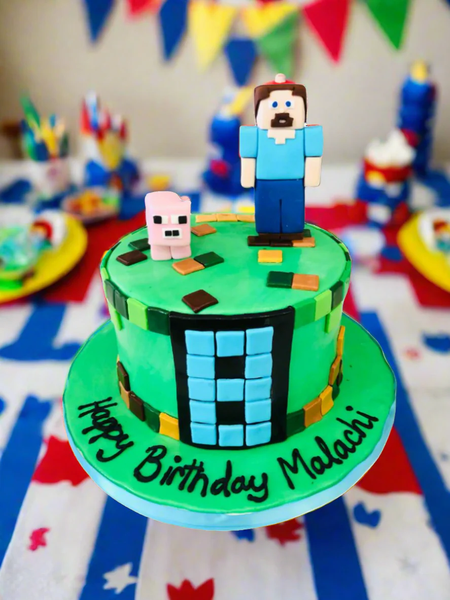 Minecraft Fondant Birthday Cake - Image 3