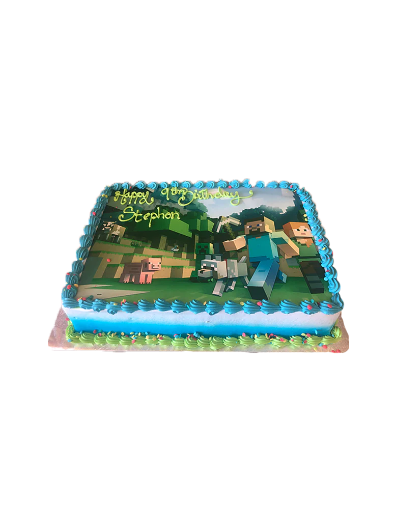 Minecraft Photo Cake