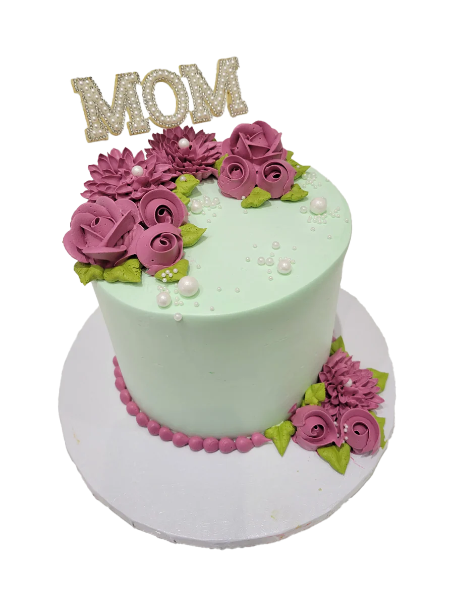 Minty Mauve Mother's Day Cake