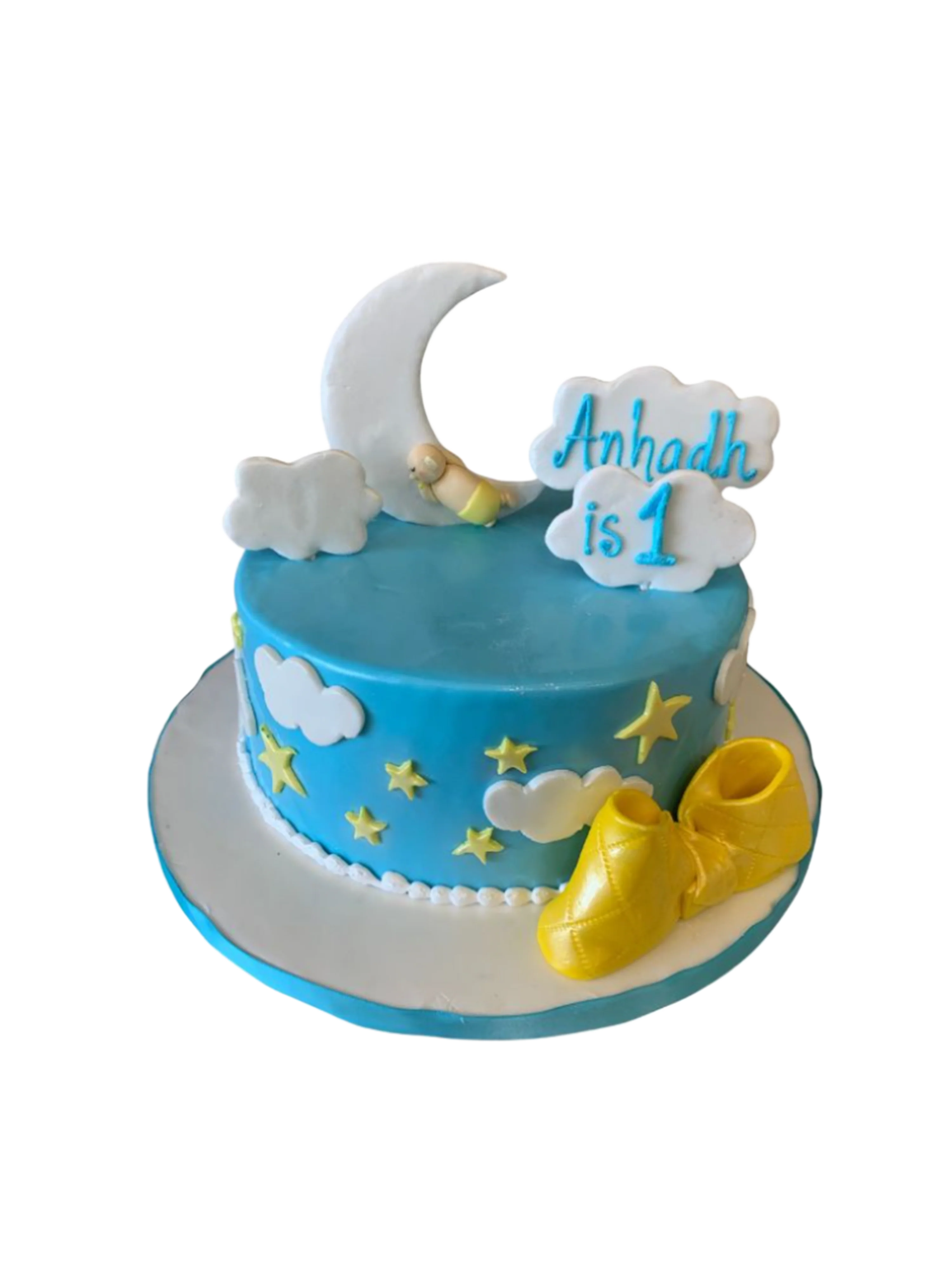Moon Star Birthday Cake