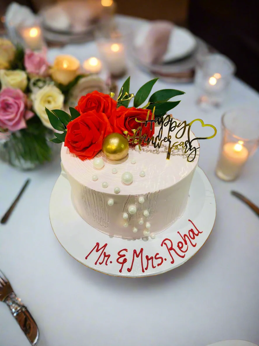 Mr & Mrs Rehal Anniversary Cake - Image 3