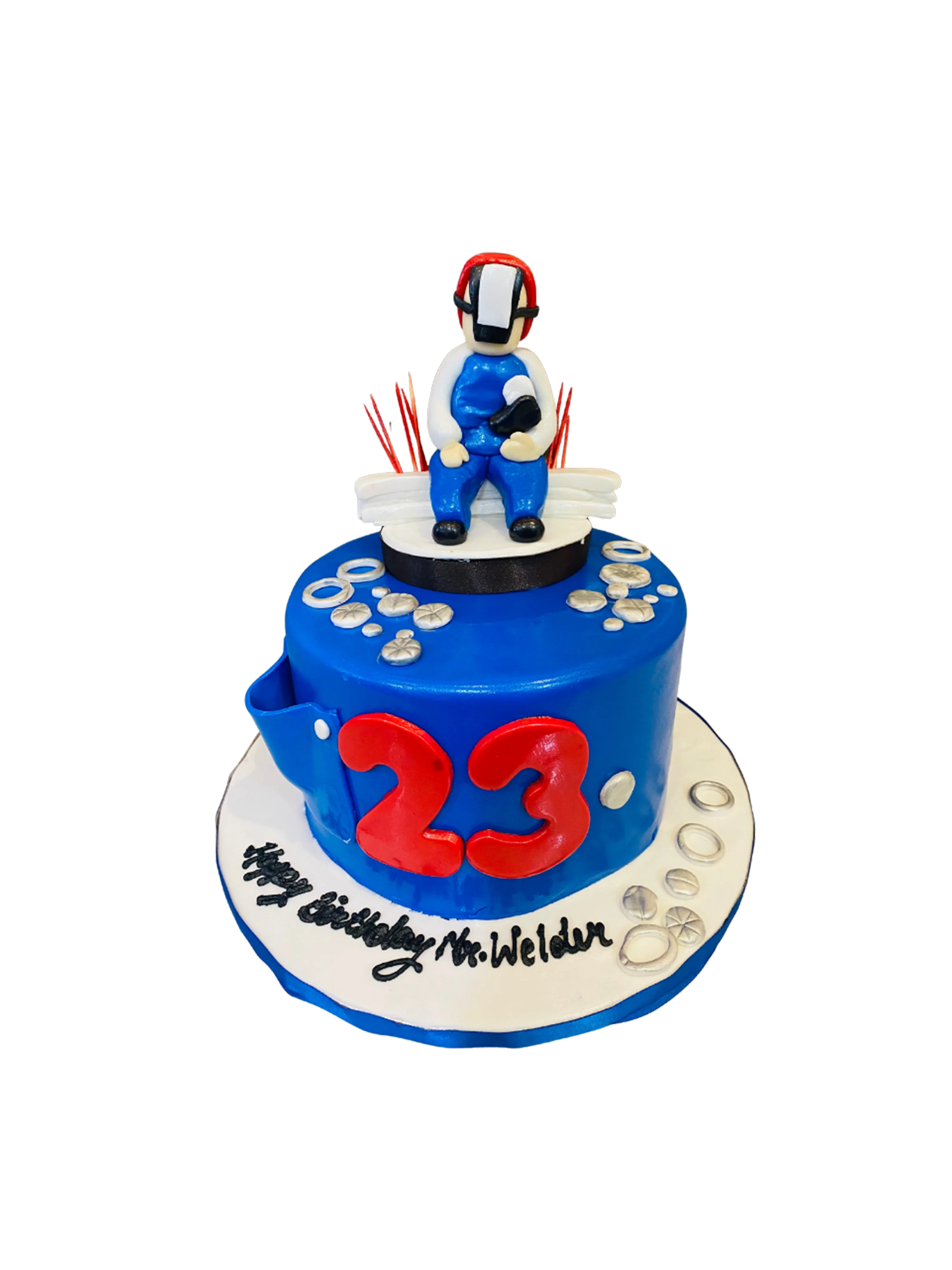 Mr. Welder Fondant Birthday Cake
