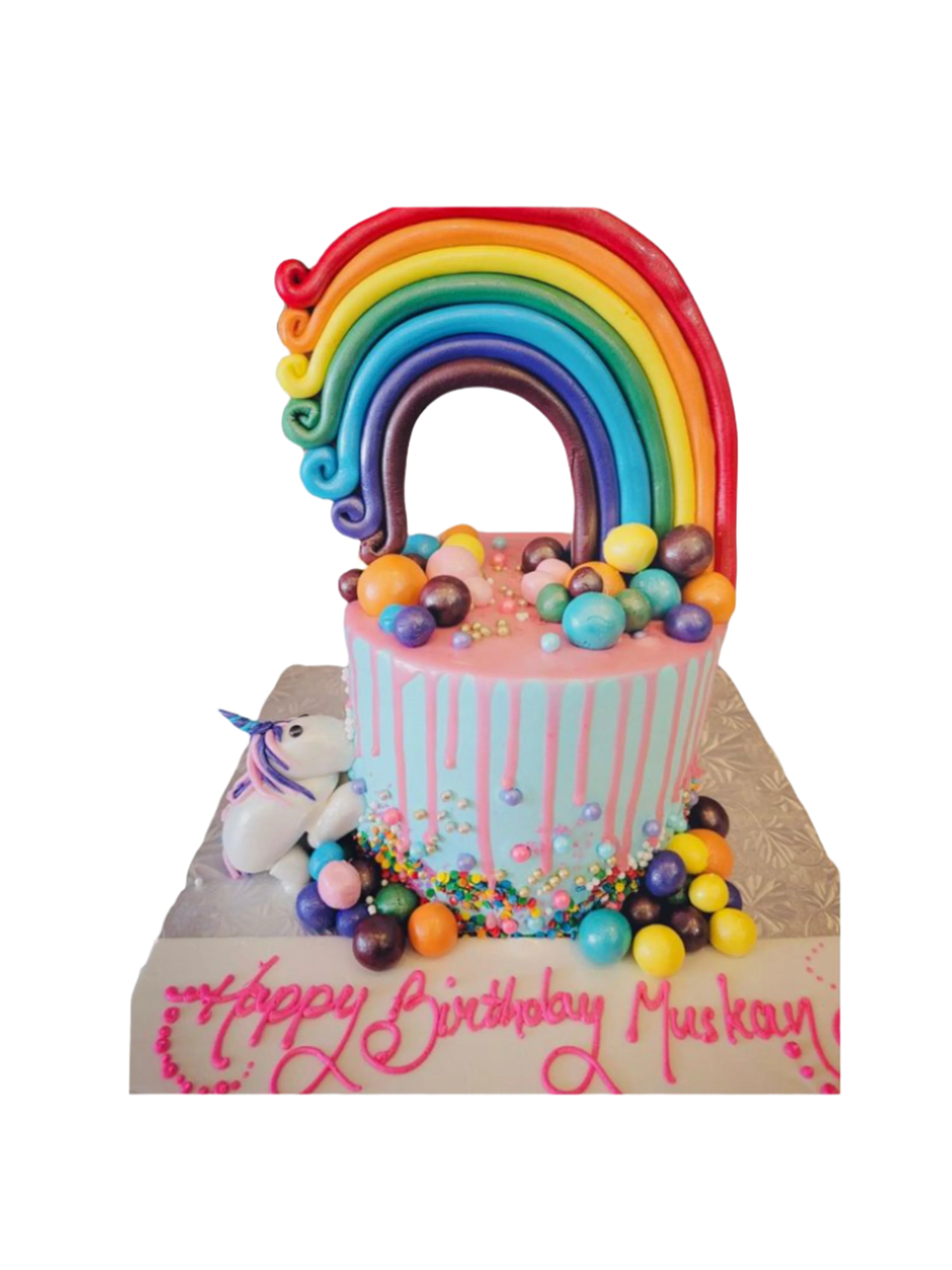 Muskan Rainbow Unicorn Cream Cake