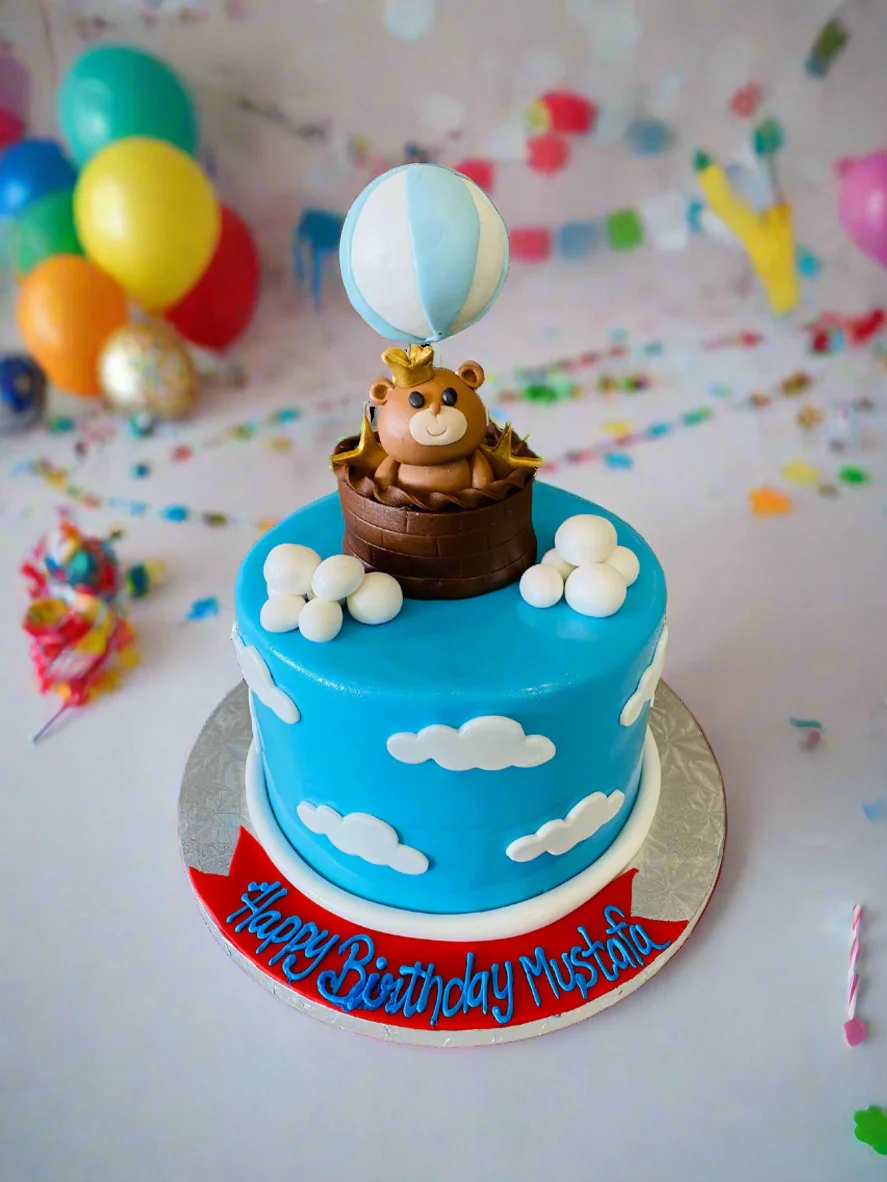 Mustafa Hot Air Balloon Fondant Cake - Image 2