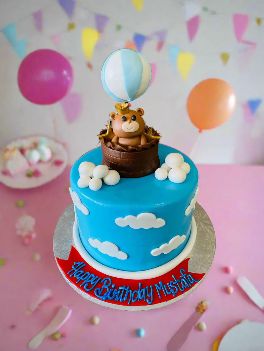 Mustafa Hot Air Balloon Fondant Cake - Image 3