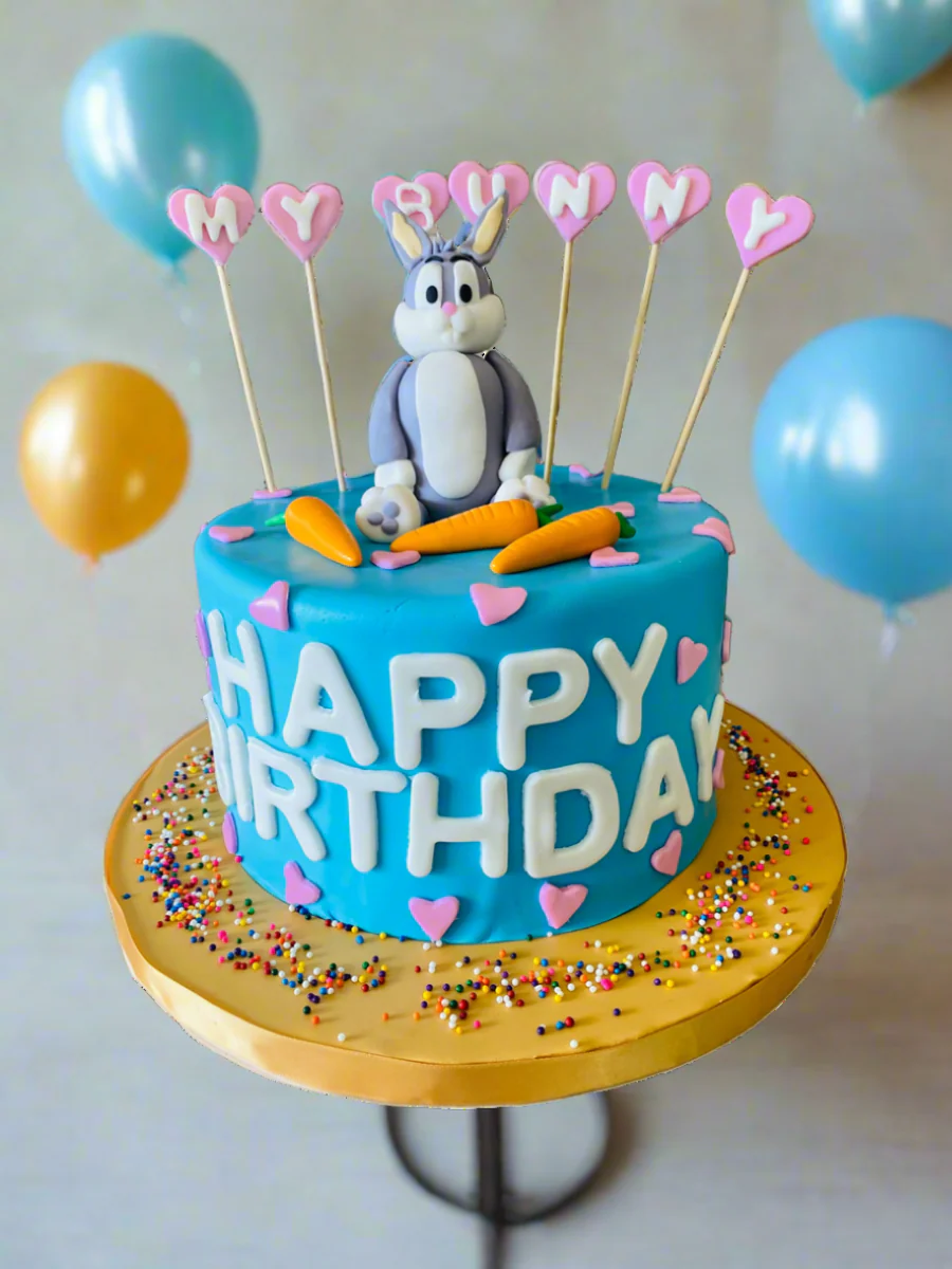 My Bunny Fondant Cake - Image 3
