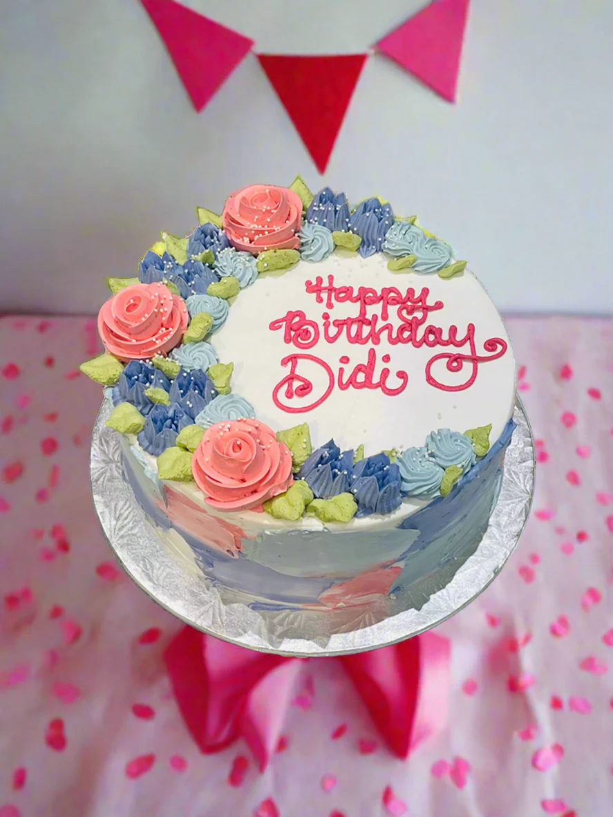 Mylie Floral Birthday Cake - Image 3