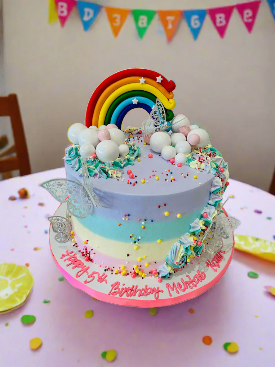 Myra Rainbow Birthday Cake - Image 3