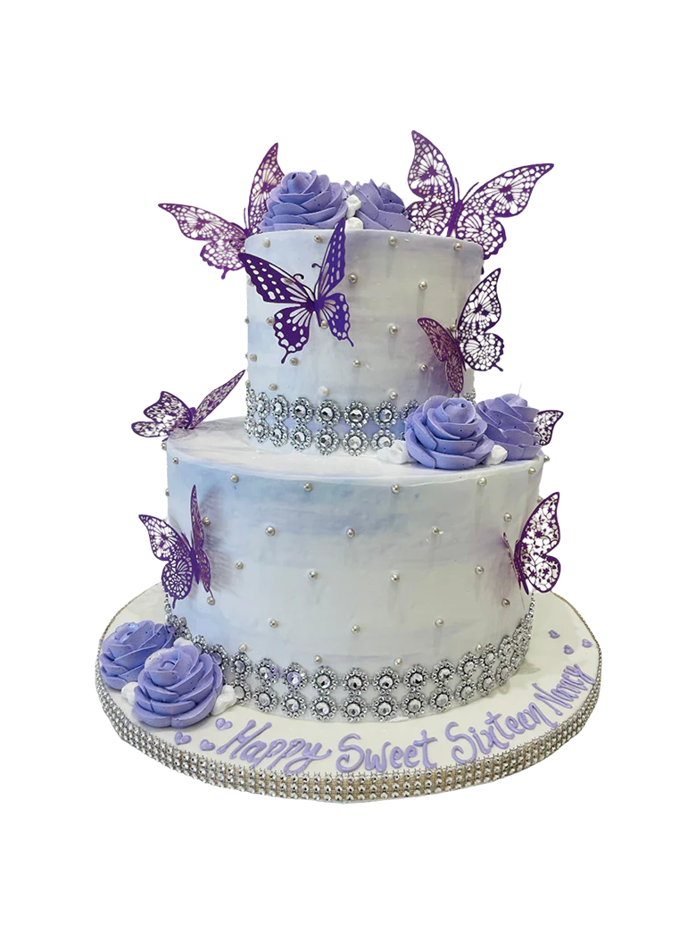 Nancy Butterfly Tiered Cake