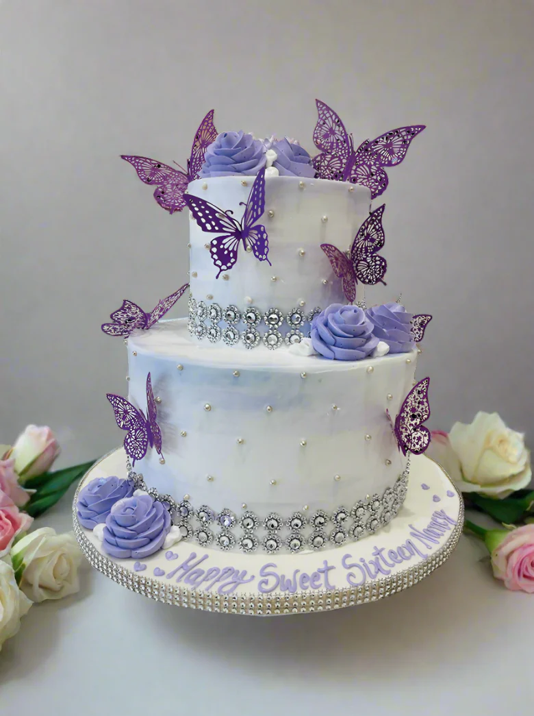 Nancy Butterfly Tiered Cake - Image 2