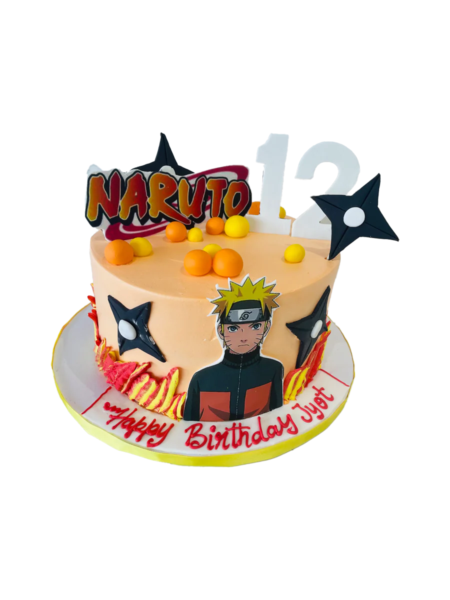 Naruto Cream Birthday Cake