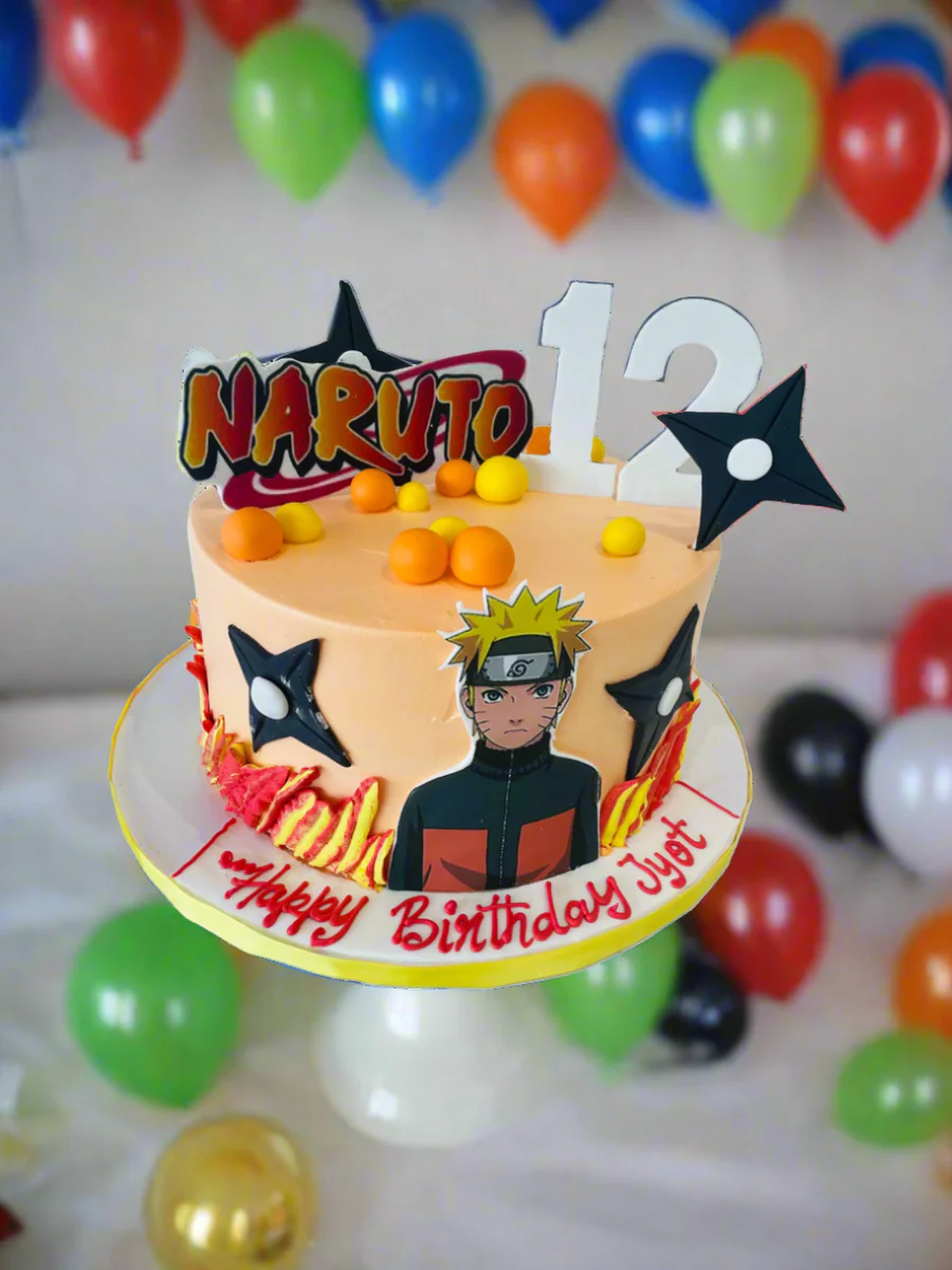 Naruto Cream Birthday Cake - Image 3