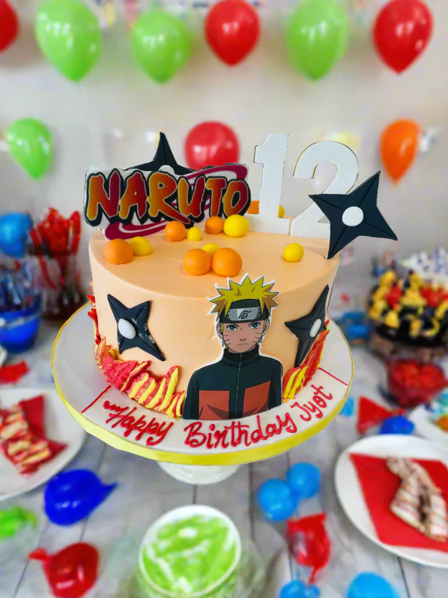 Naruto Cream Birthday Cake - Image 4