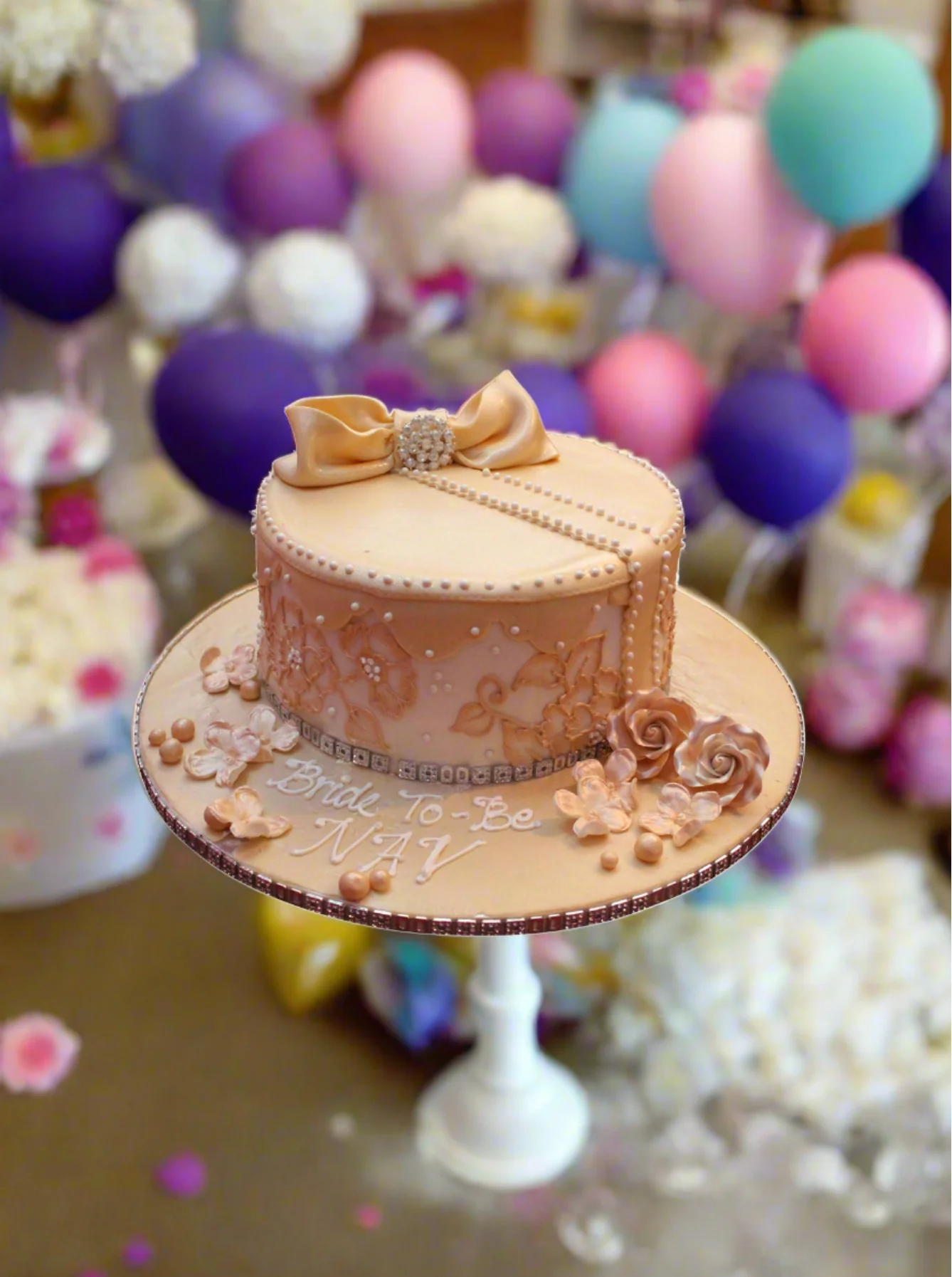 Nav Bridal Shower Cake - Image 4