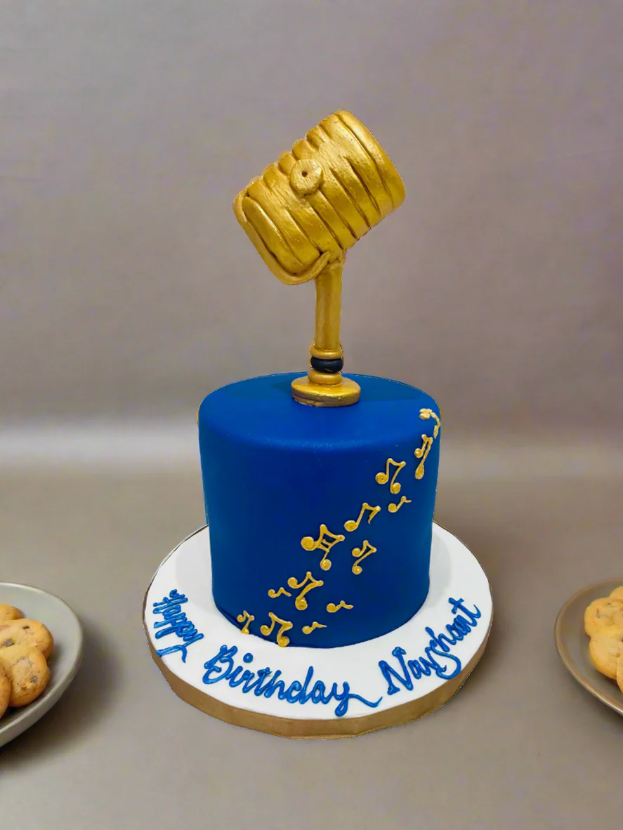 Navshant Mic Theme Fondant Cake - Image 3
