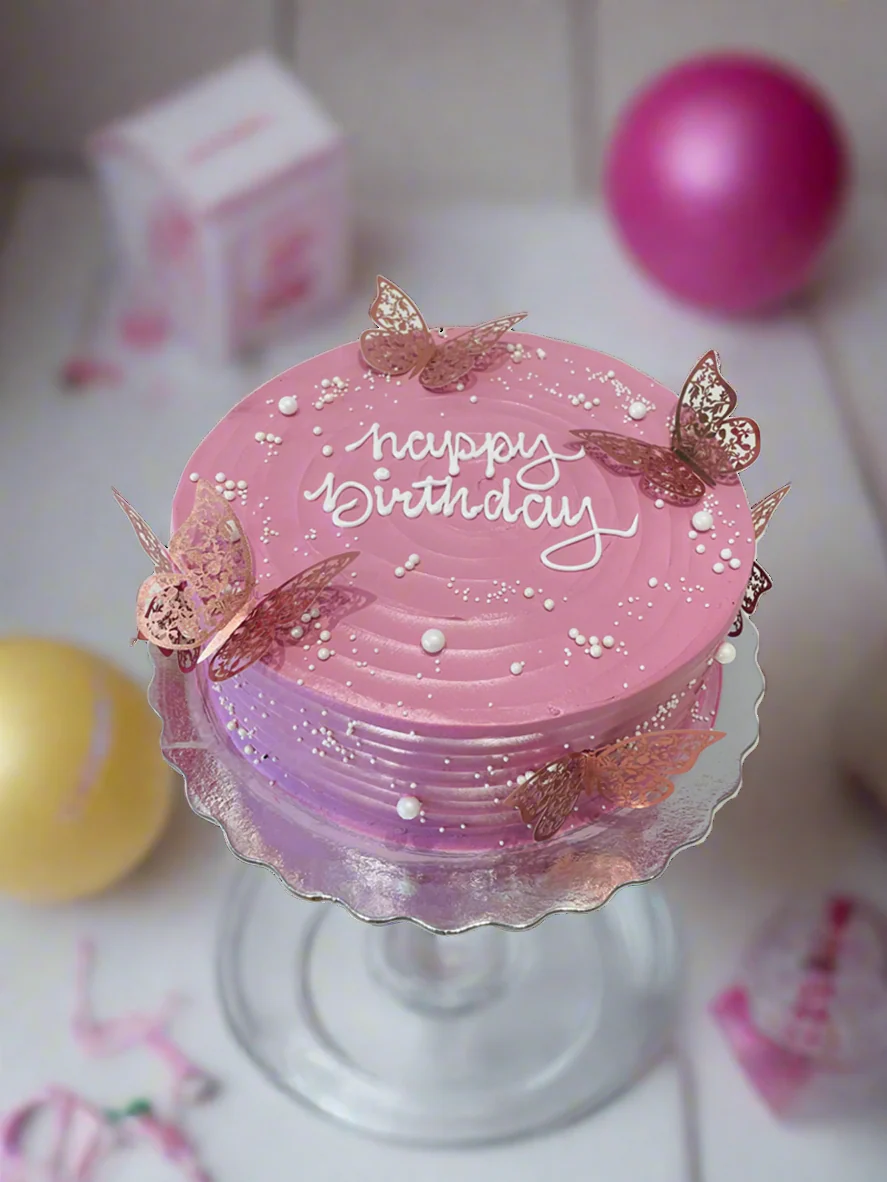 Navya Butterfly Birthday Cake - Image 3