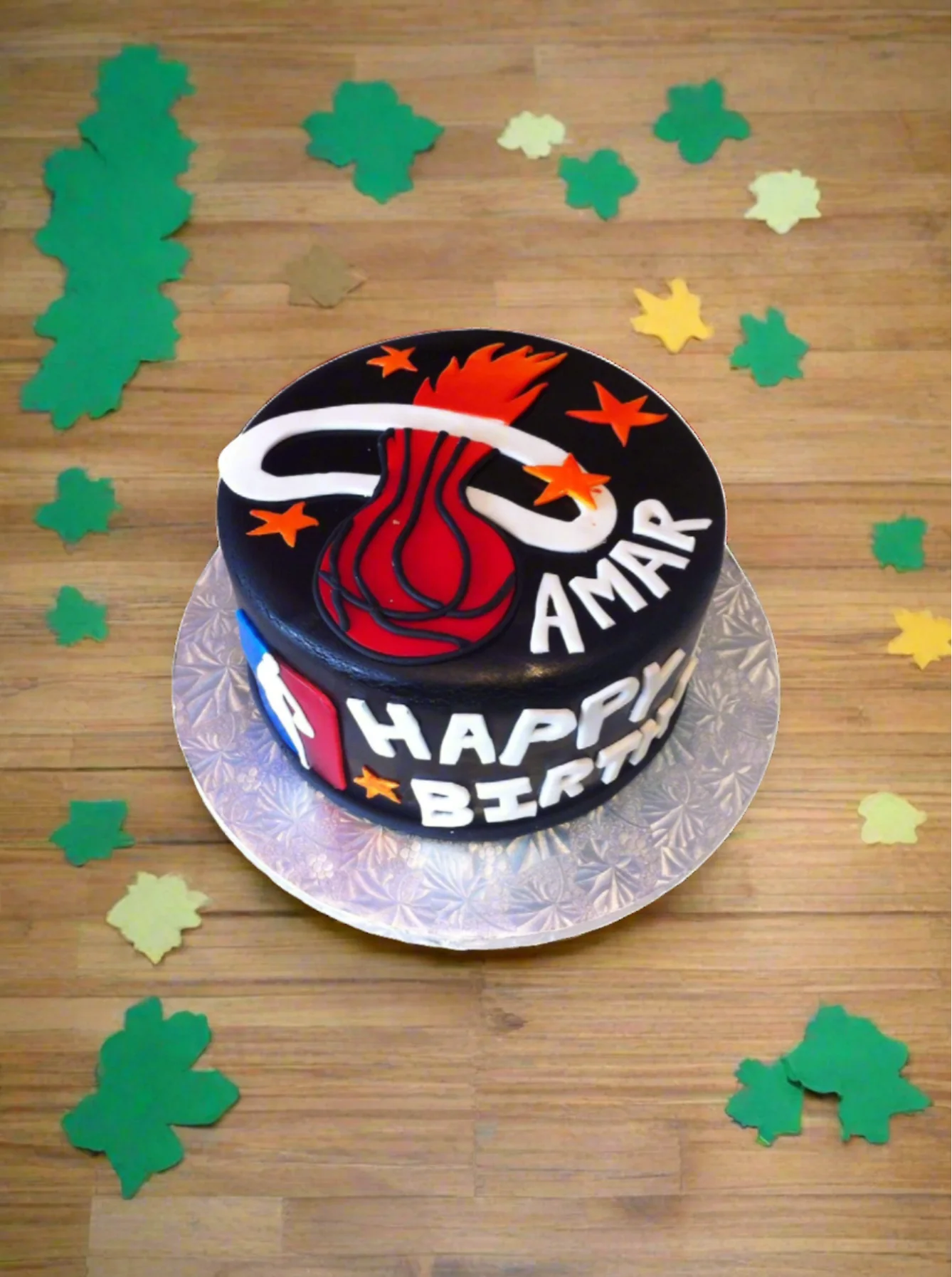 Nba Basketball Miami Heat Fondant Cake - Image 5