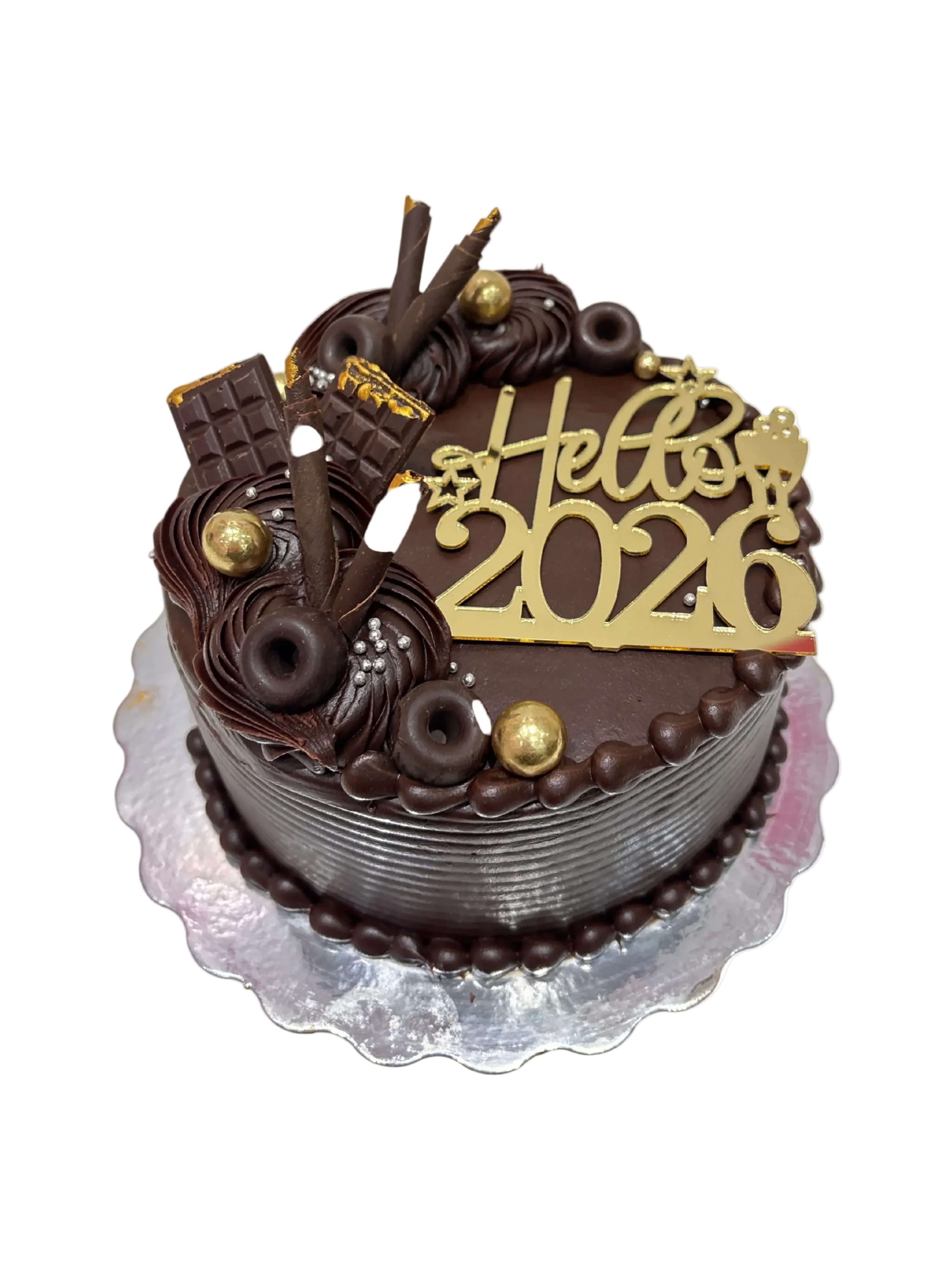New Year Truffle Choco Cake