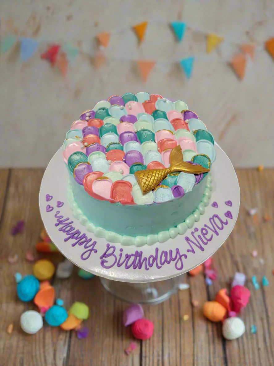 Nieva Mermaid Birthday Cake - Image 3