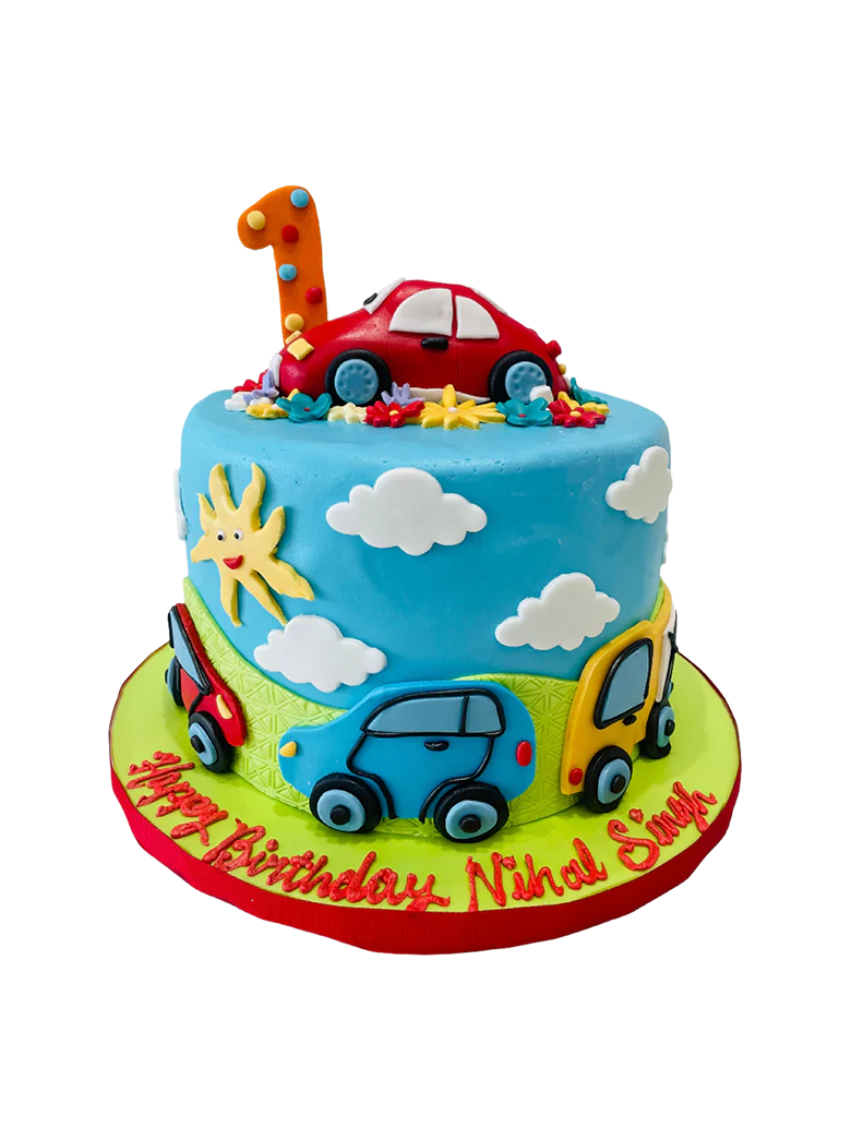 Nihal Car Fondant Cake