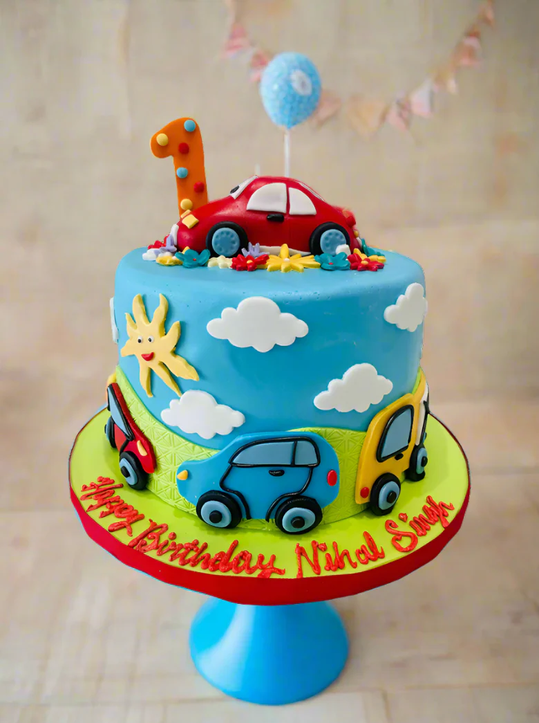 Nihal Car Fondant Cake - Image 2