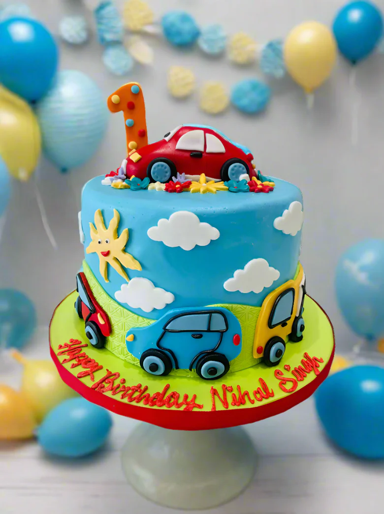 Nihal Car Fondant Cake - Image 3