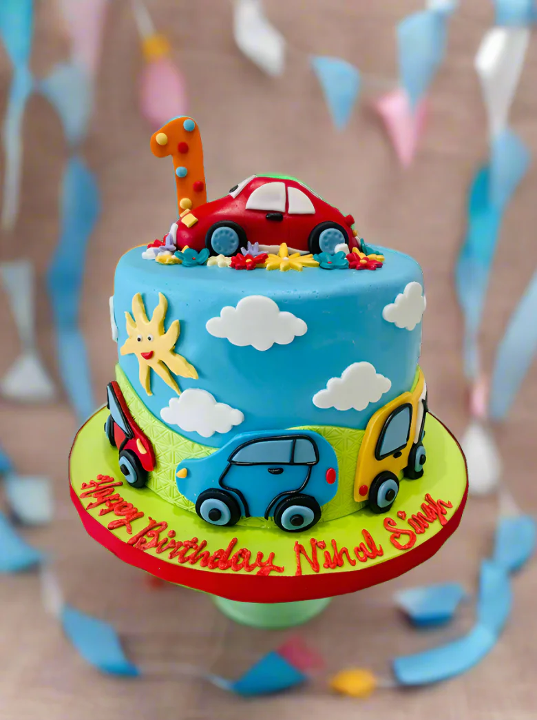 Nihal Car Fondant Cake - Image 4