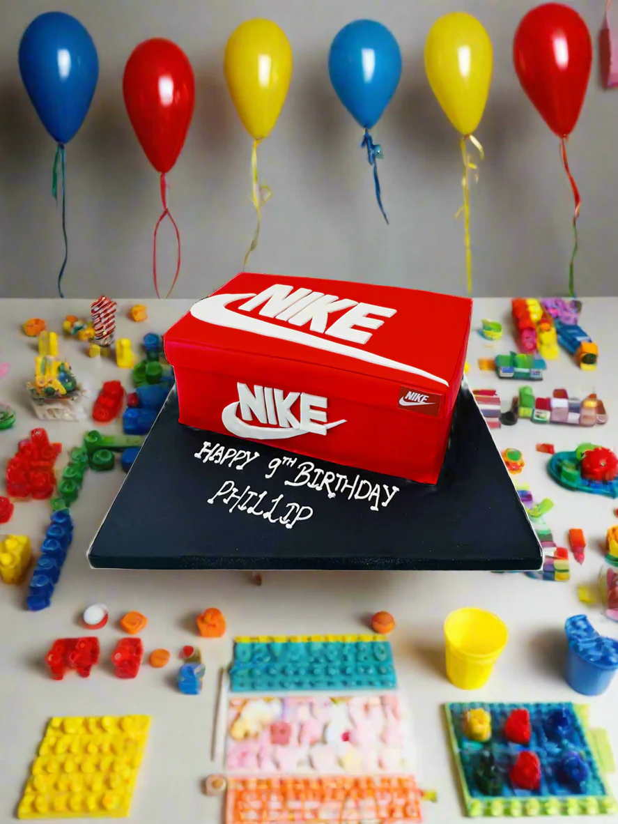 Nike Shoe Box Molded Fondant Cake - Image 2