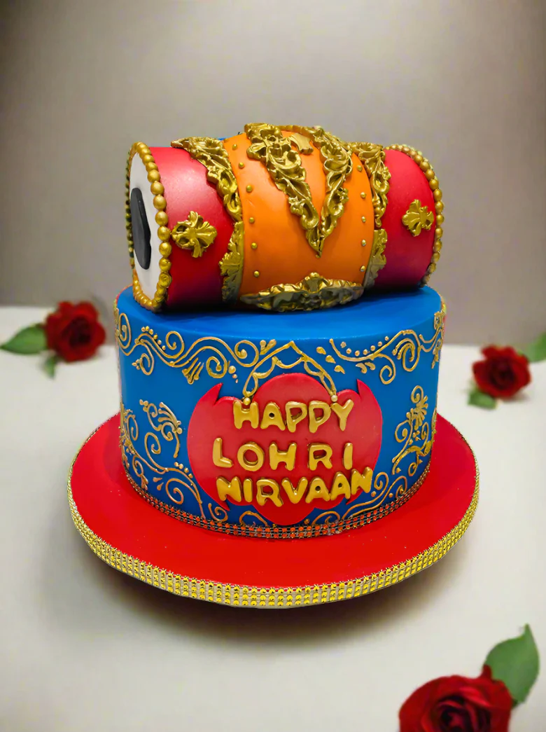 Nirvaan Lohri Fondant Cake - Image 3