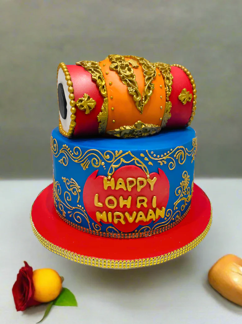 Nirvaan Lohri Fondant Cake - Image 4
