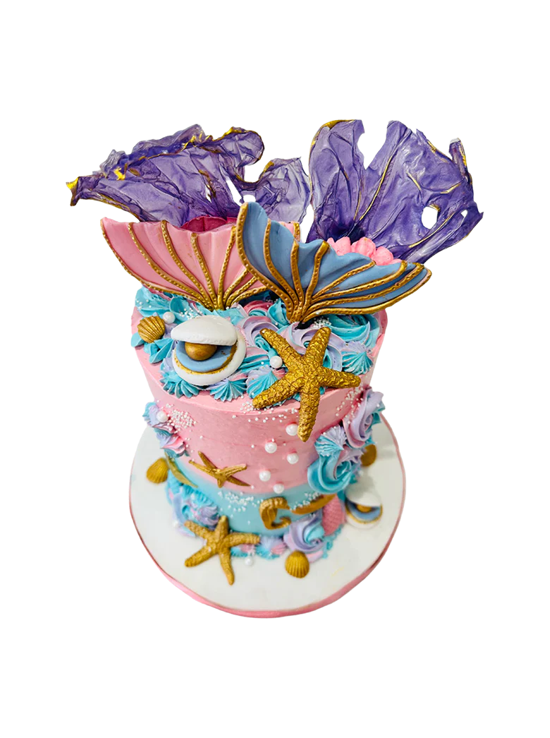 Ocean Mermaid Cream Cake