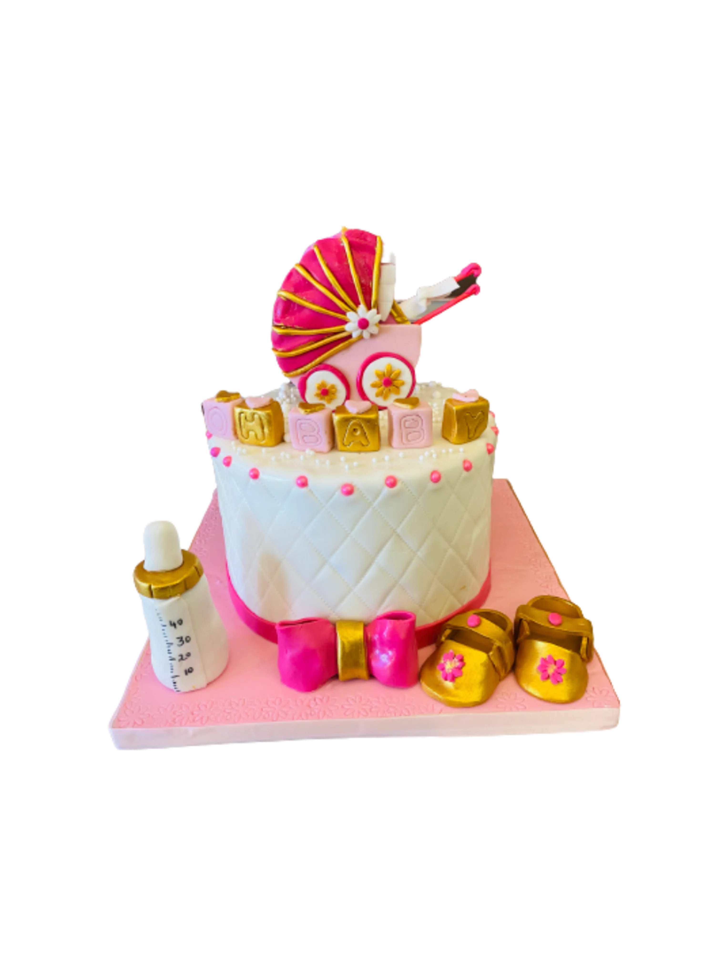 Oh Baby Buggy Fondant Cake