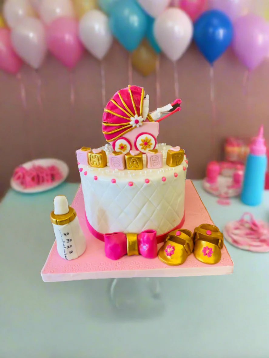 Oh Baby Buggy Fondant Cake - Image 2