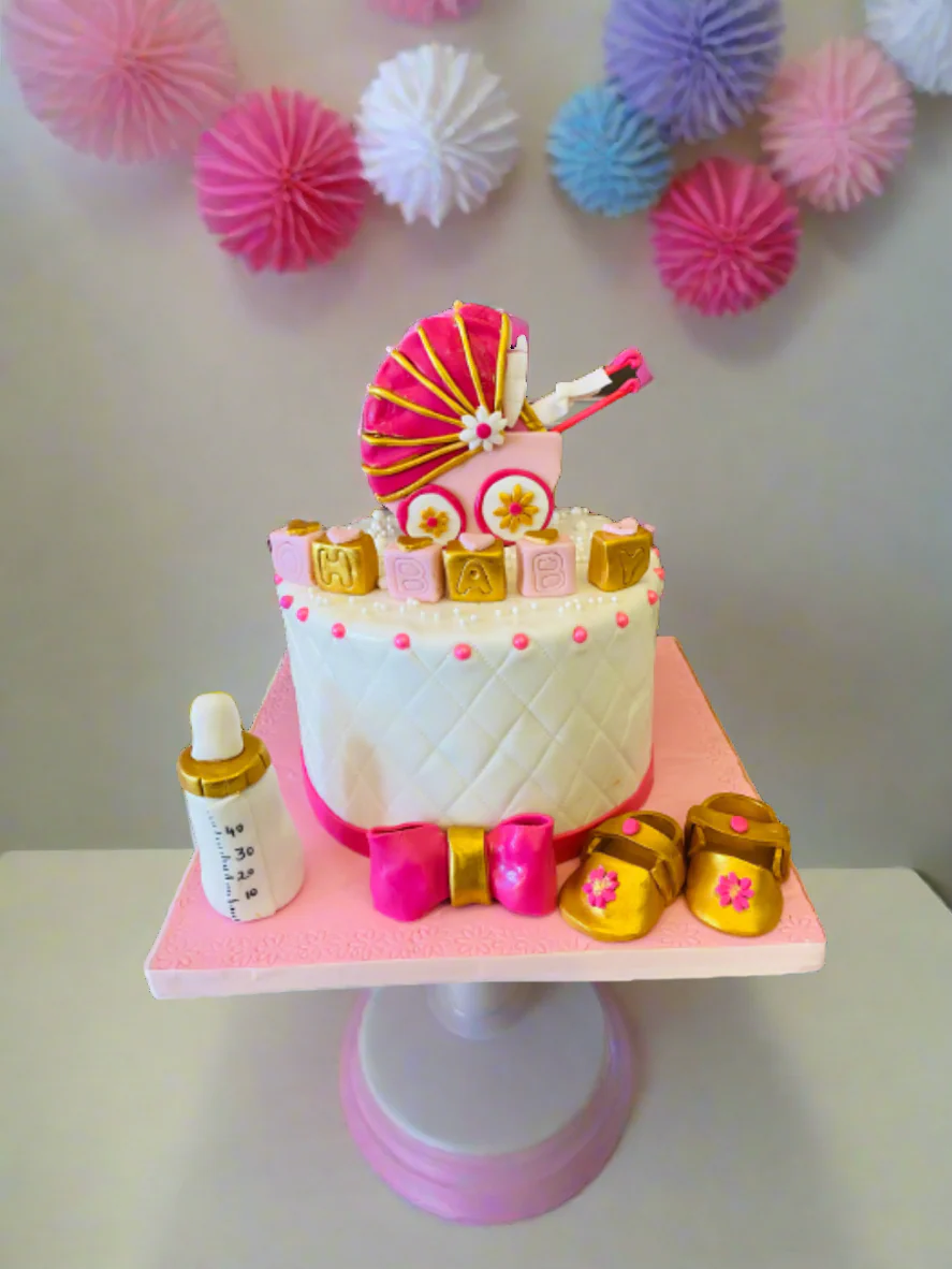 Oh Baby Buggy Fondant Cake - Image 3