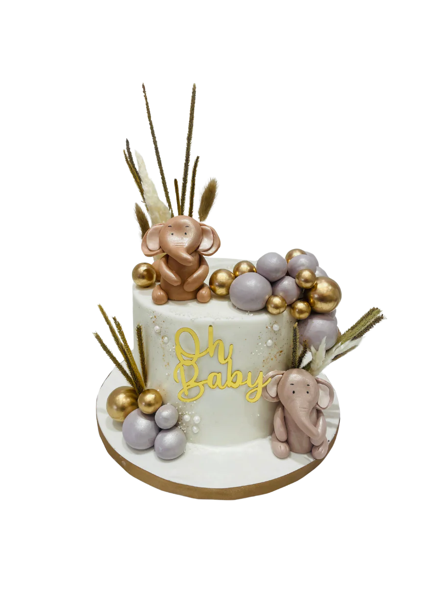Oh Baby Elephant Fondant Cake