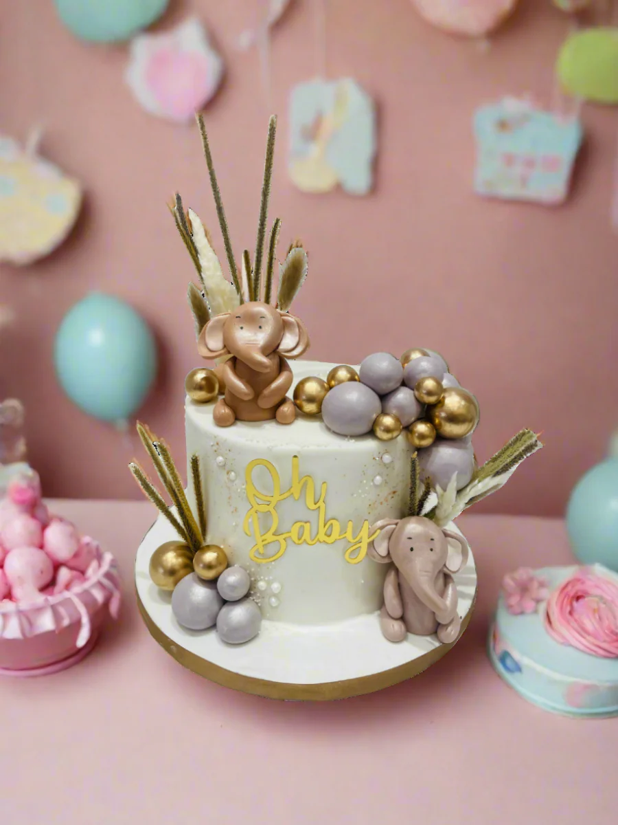 Oh Baby Elephant Fondant Cake - Image 2