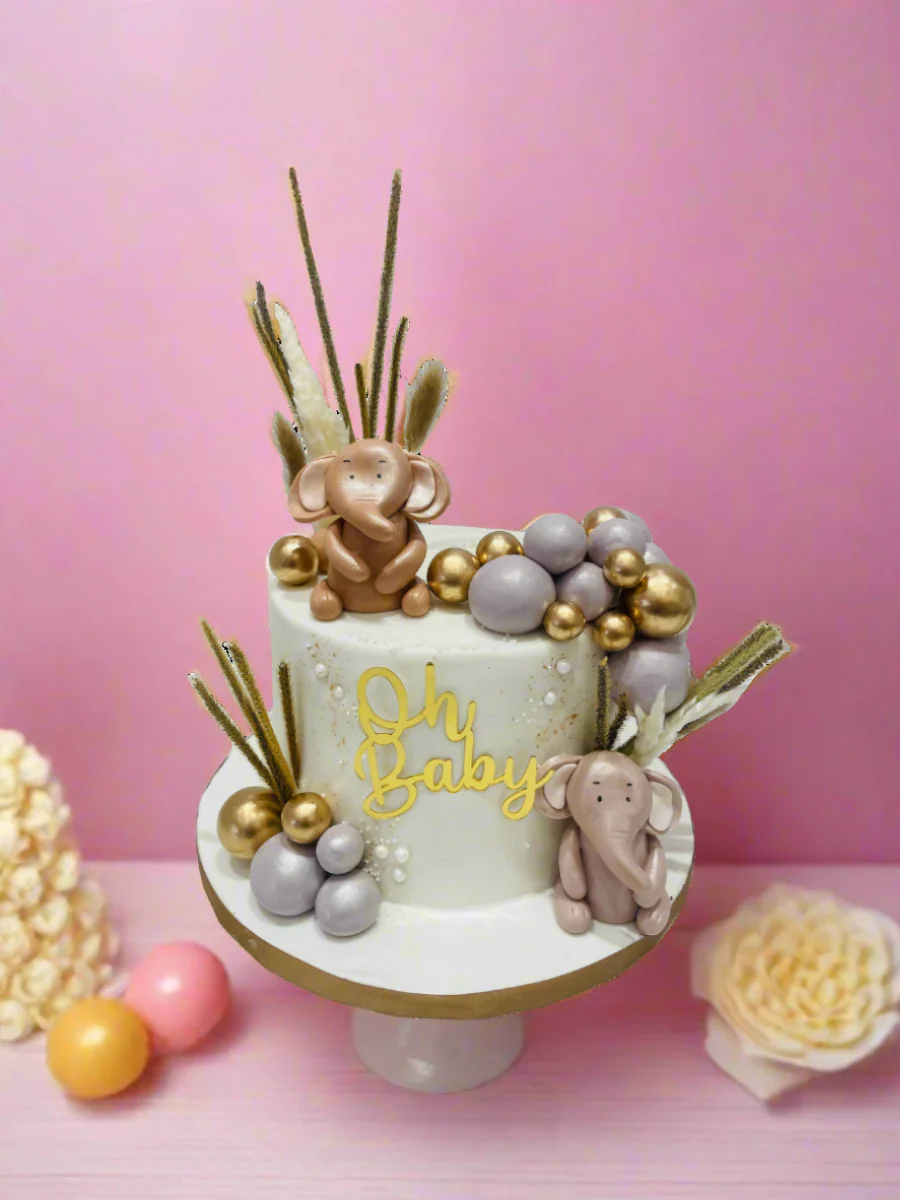 Oh Baby Elephant Fondant Cake - Image 3