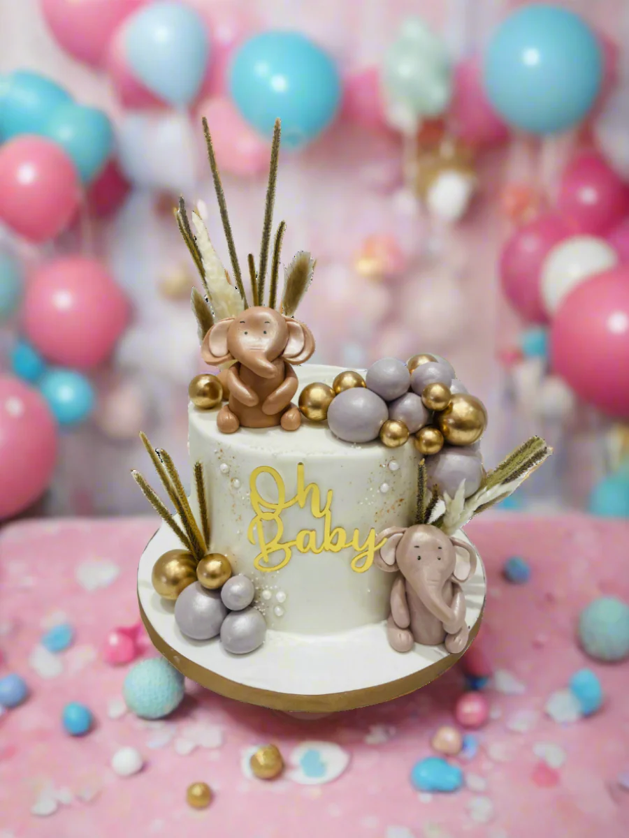 Oh Baby Elephant Fondant Cake - Image 4