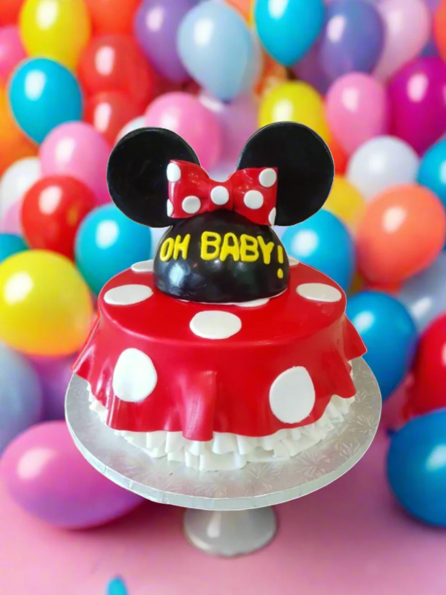 Oh Baby Minnie & Mickey Mouse Cake - Image 3