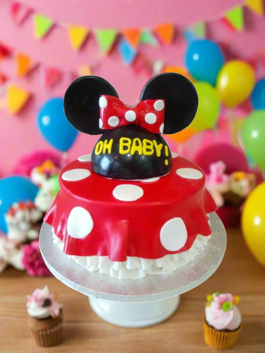 Oh Baby Minnie & Mickey Mouse Cake - Image 4