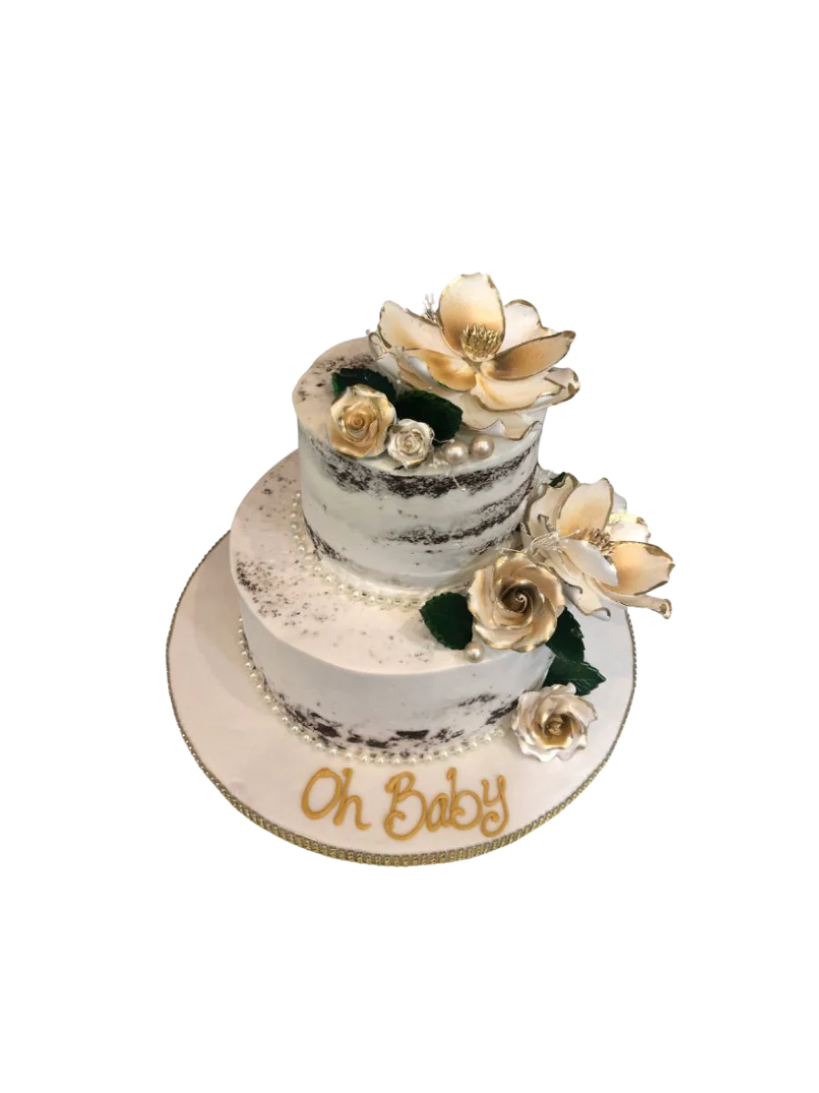 Oh Baby Naked Flower Cake