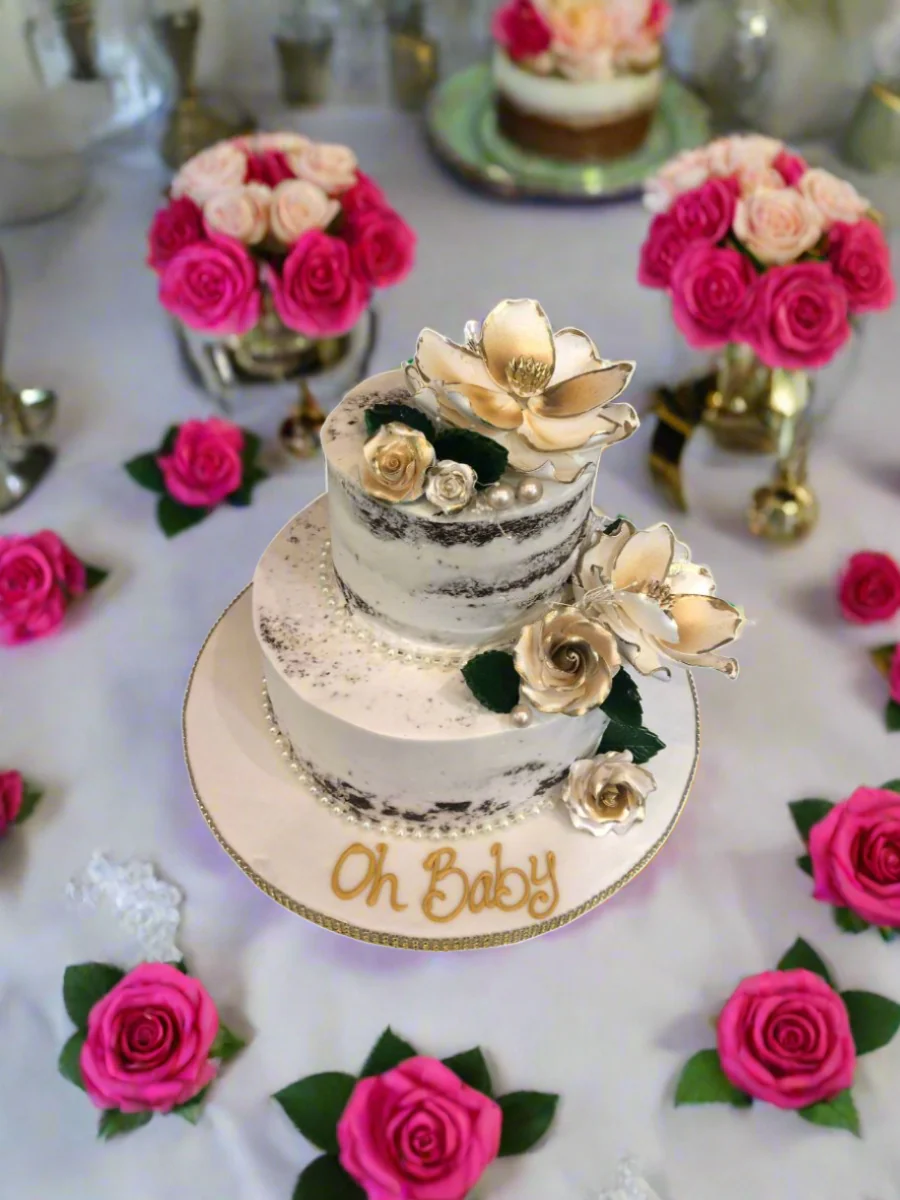 Oh Baby Naked Flower Cake - Image 4