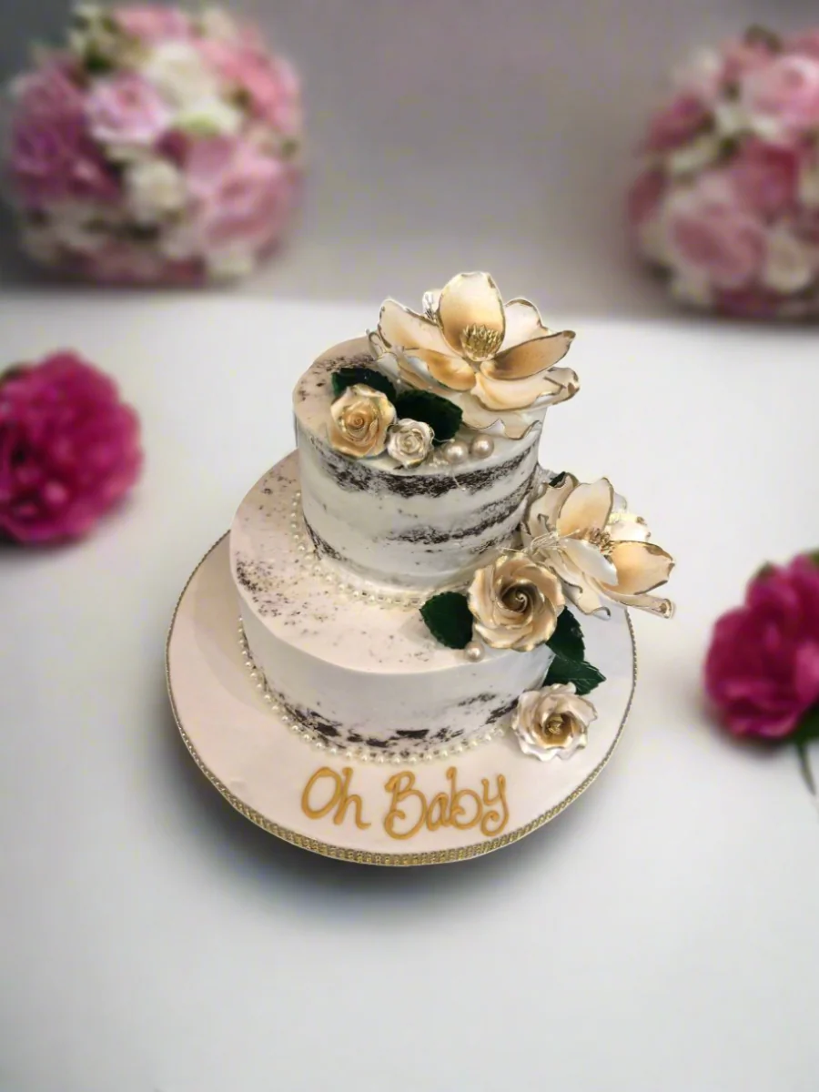 Oh Baby Naked Flower Cake - Image 5