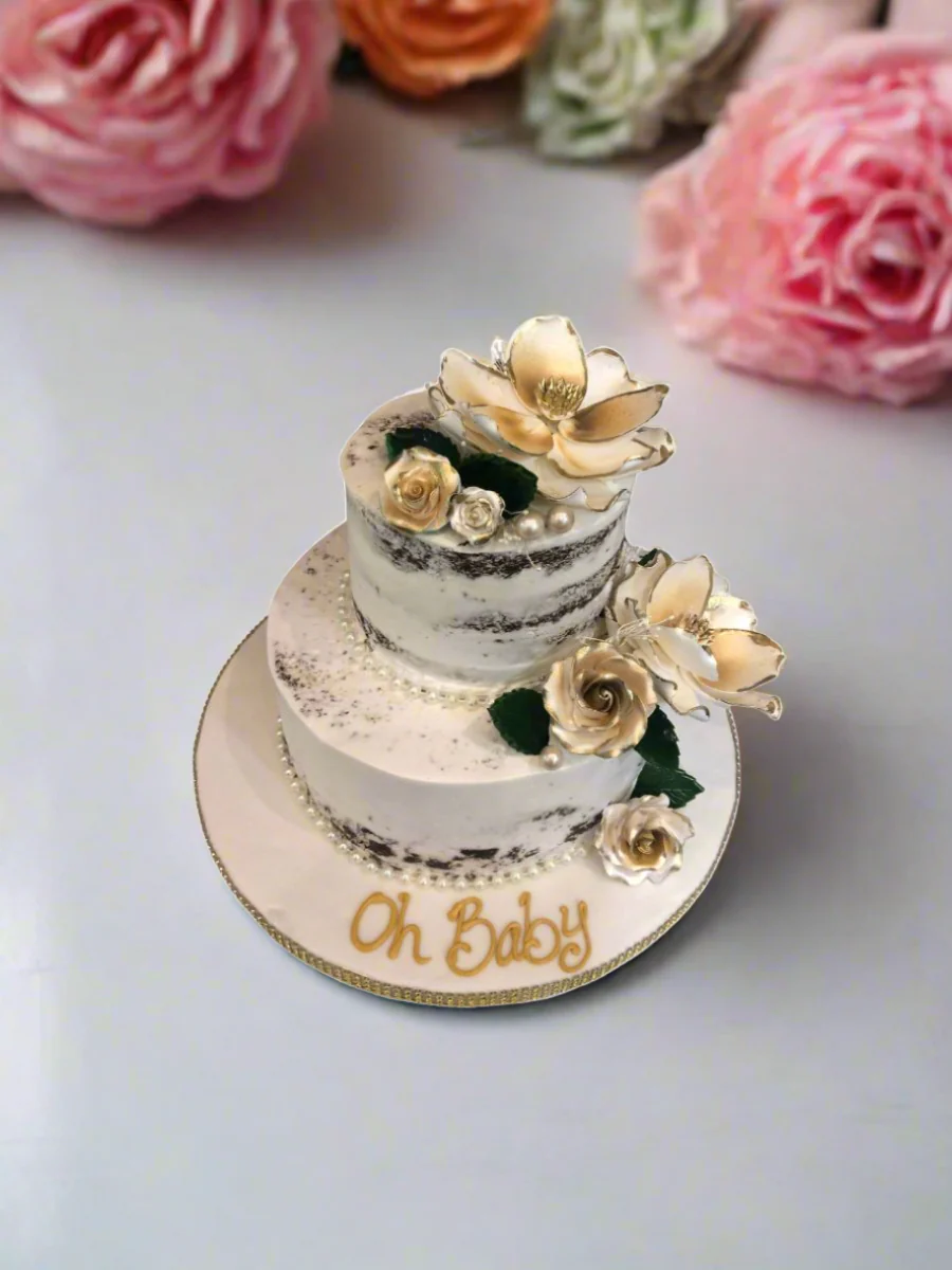 Oh Baby Naked Flower Cake - Image 6