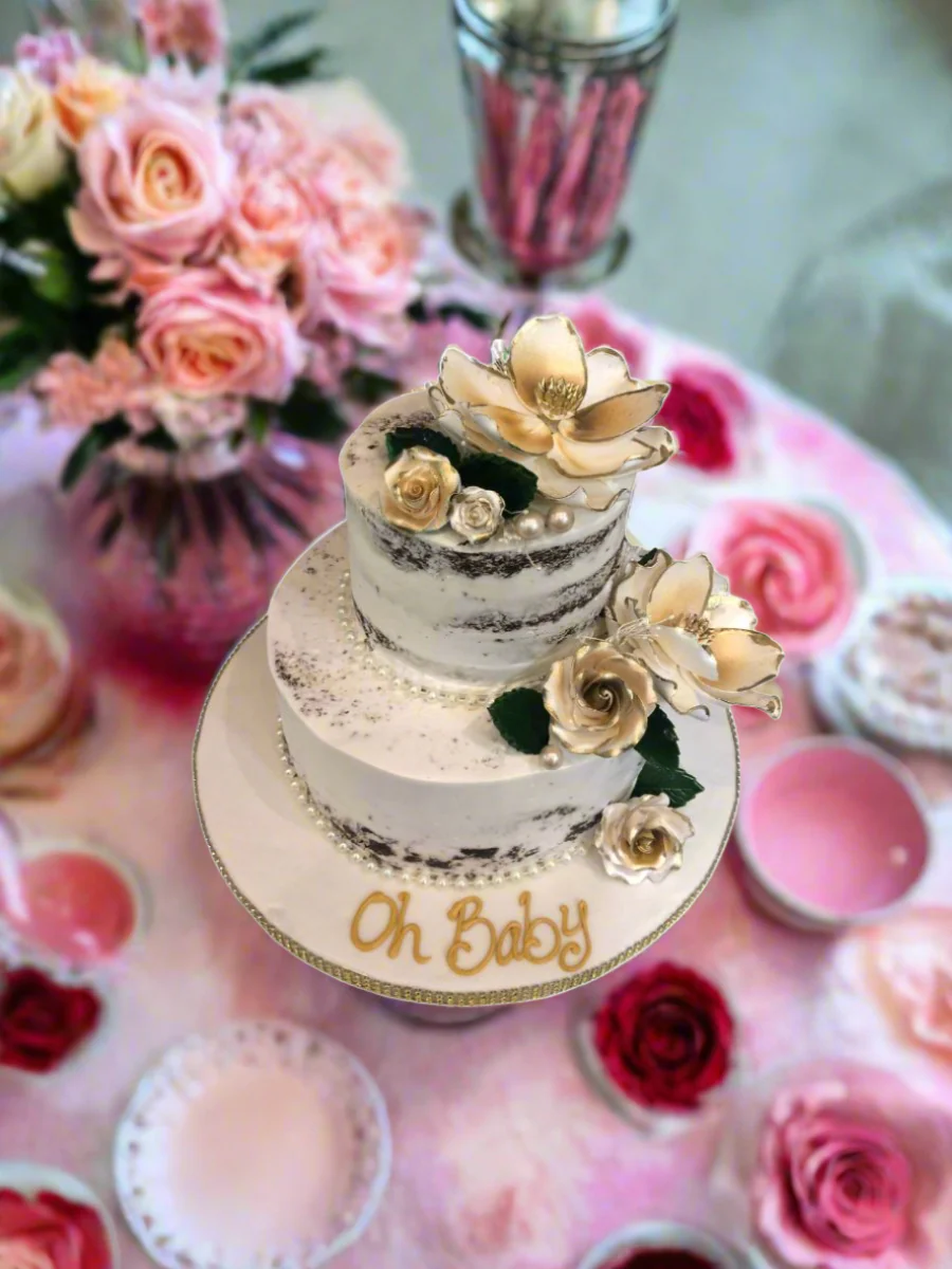 Oh Baby Naked Flower Cake - Image 7
